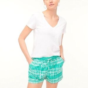 NWOT J Crew Tie Dyed Linen Blend Drawstring Shorts Size XS